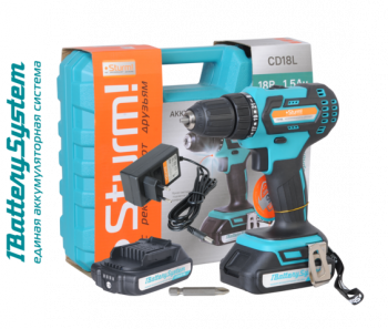 Аккумуляторный шуруповерт Sturm! CD18L 1BatterySystem